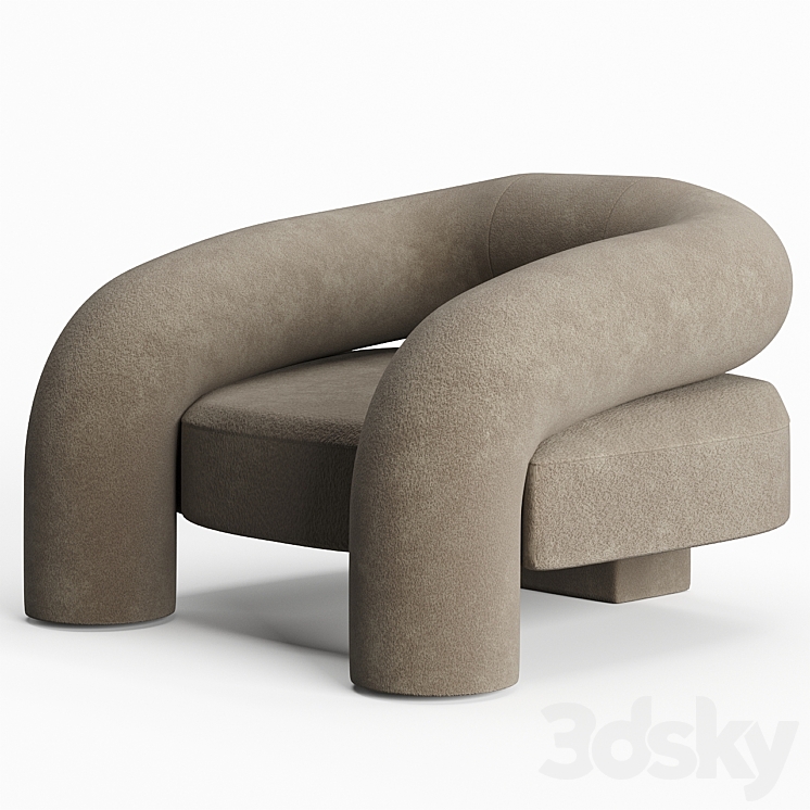 Kosa Lounge Chair by Ian Felton 3DS Max - thumbnail 1