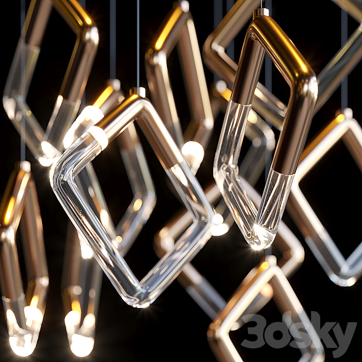 Pendant lamp Vargov Design - SQUARE 3D Model