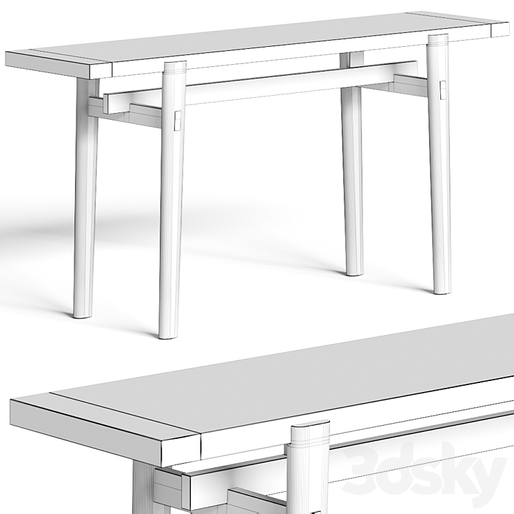 Poliform Home Hotel Console Table 3DS Max - thumbnail 2