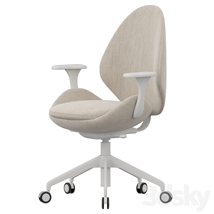 Ikea HATTEFJALL office chair 3DS Max Model - thumbnail 2