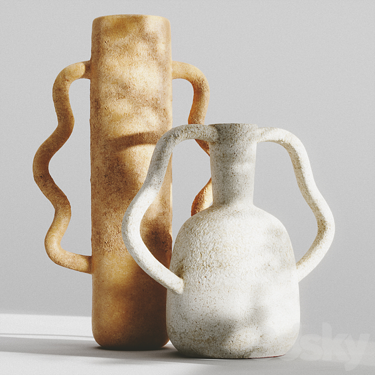 Vases with Handles by Zara Home Part 1 3DS Max - thumbnail 1