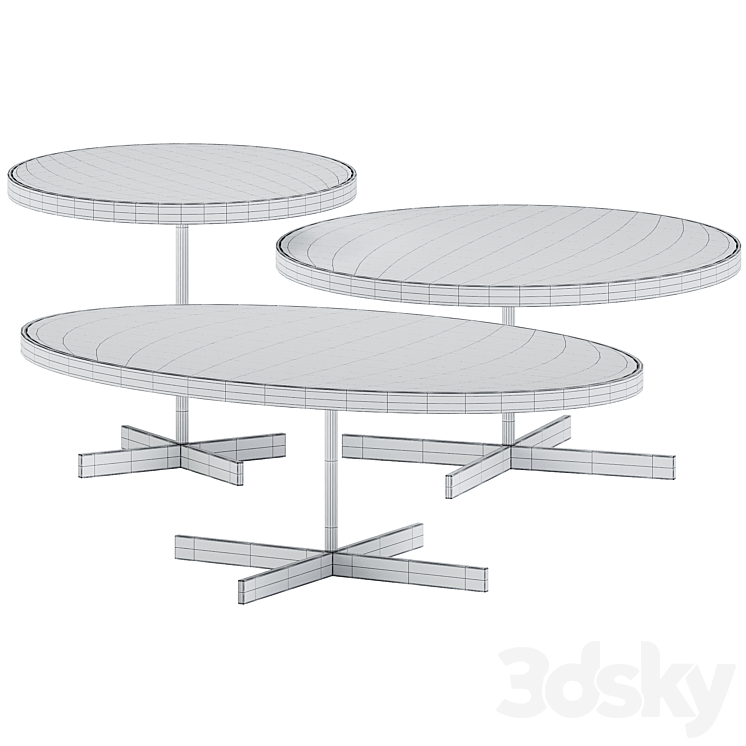 Metal Coffee Tables Cerasarda by Talk 3DS Max - thumbnail 2