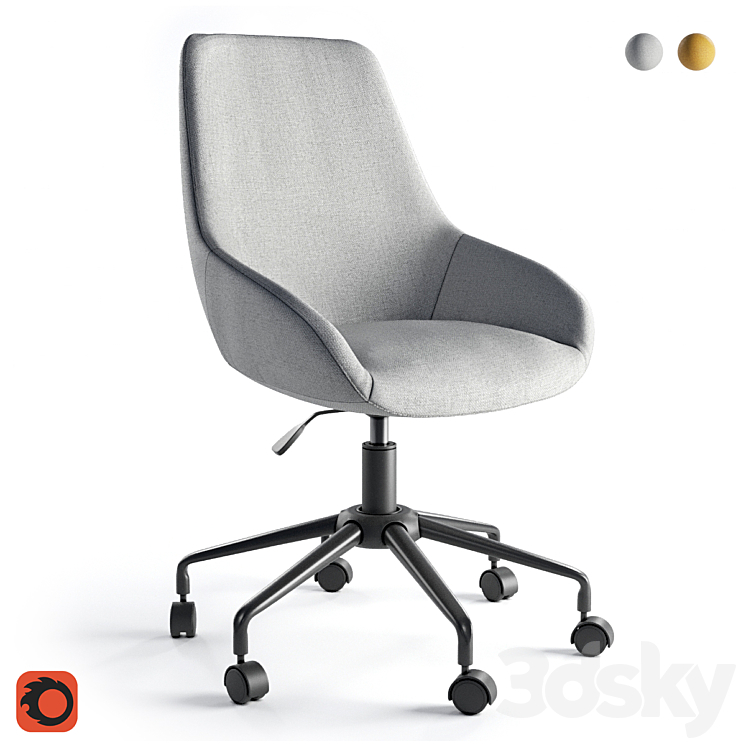 Office chair La Redoute ASTING 3DS Max - thumbnail 1