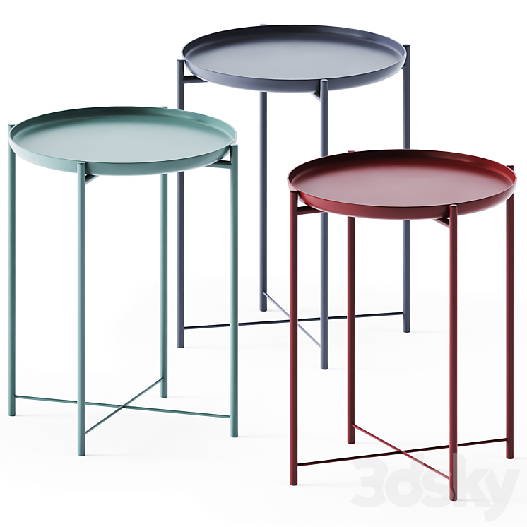 Side Coffee Table Gladom by Ikea 3D Model