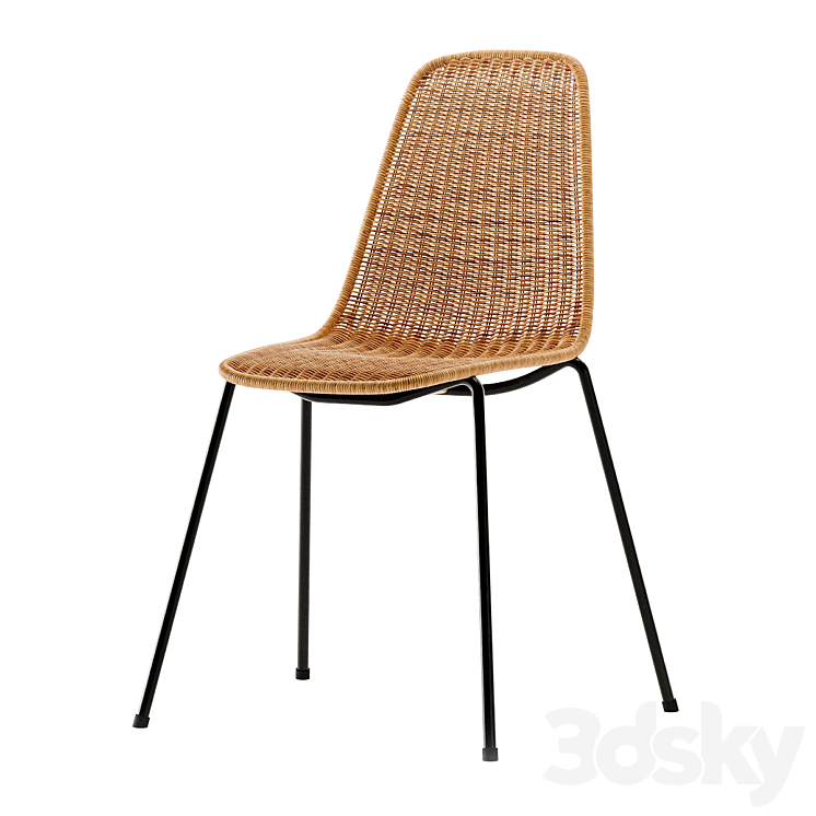 Feelgood Designs basket \/ rattan chair by Gian Franco Legler \/ Rattan chair 3DS Max Model - thumbnail 1