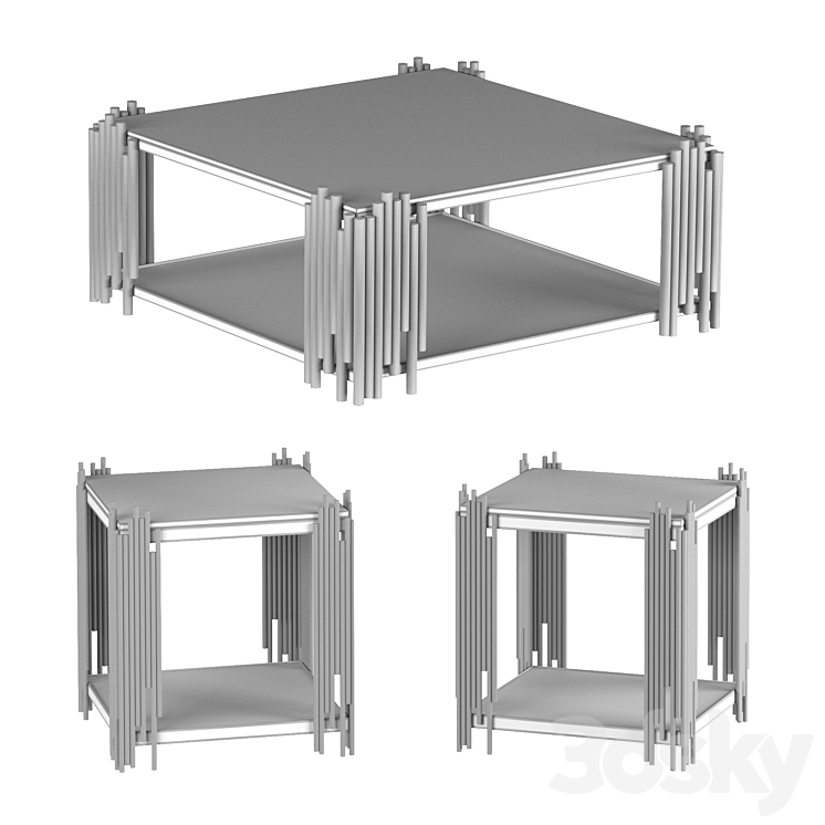 Mauris Square Coffee Table 3D Model