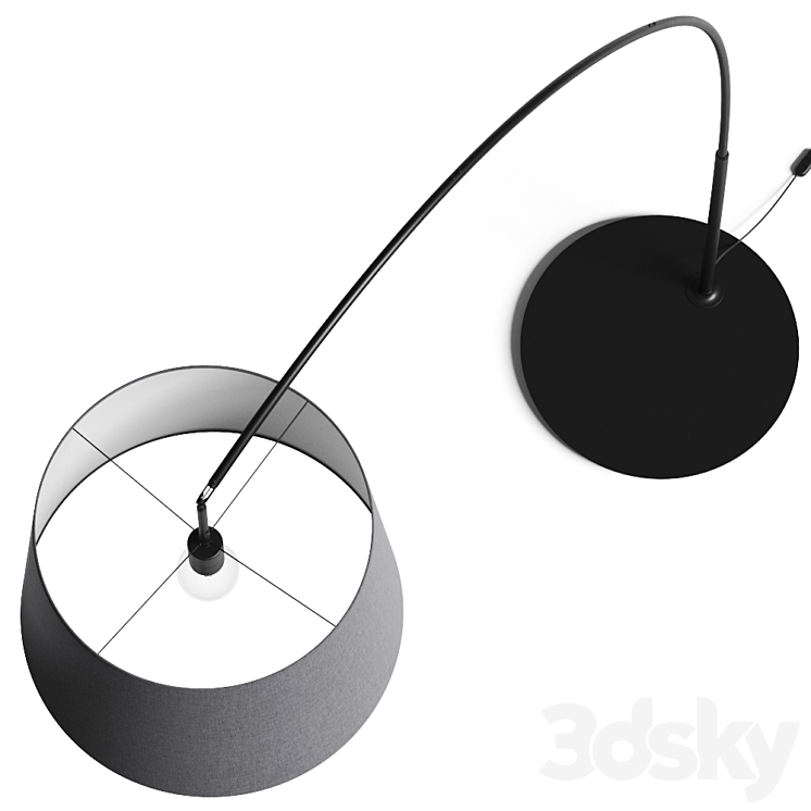 Ikea Skottorp \/ Skaftet Floor Lamp Comp. 1 3DS Max - thumbnail 2