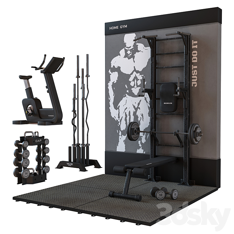 GYM-Room-Bodybuilding 3D Model