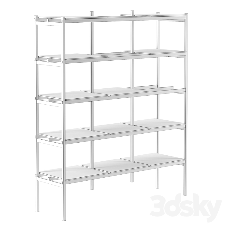 N – SS01 shelving system by KARIMOKU CASE STUDY 3D Model