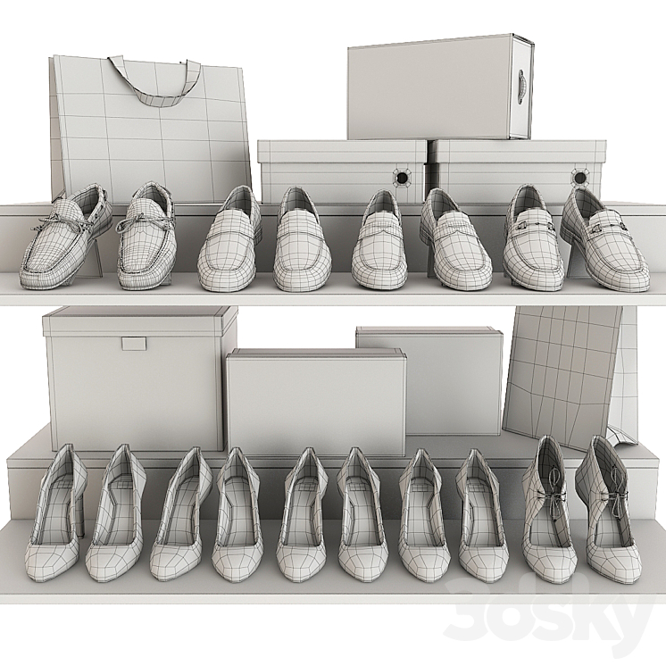 Set of shoes 3D Model