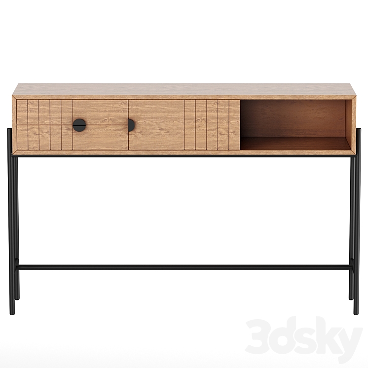 Clara oak console 3D Model