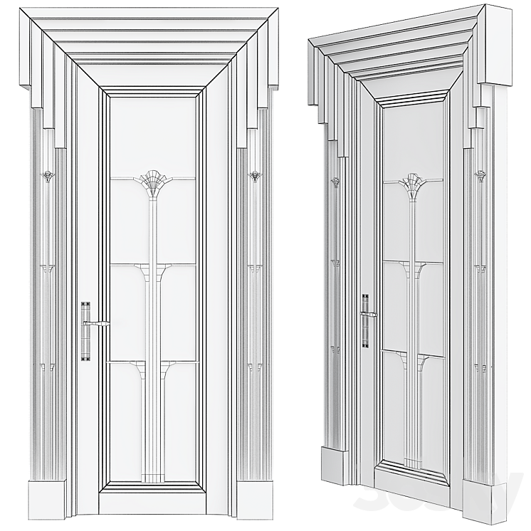 Door for interior №3 3D Model Free