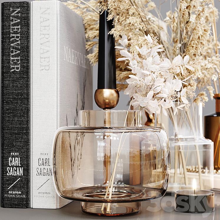 Decor Set 025 3D Model Free