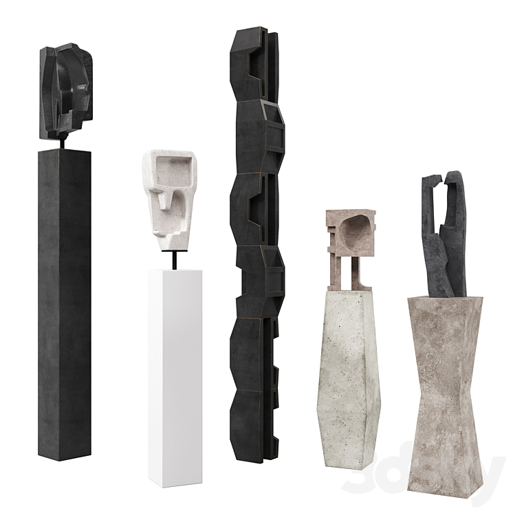 An Te Liu Sculptures 3D Model