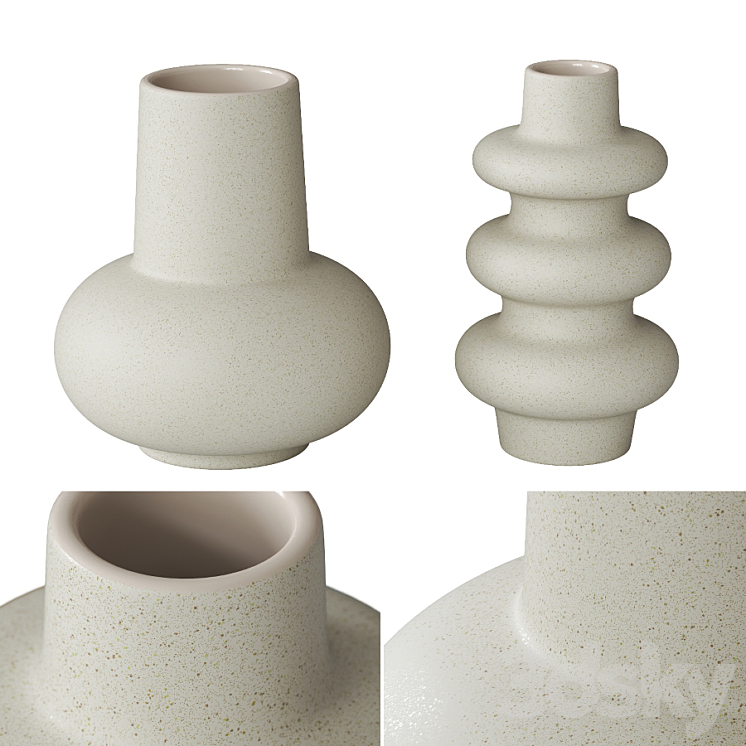 Ceramic vases H&M 3DS Max - thumbnail 2