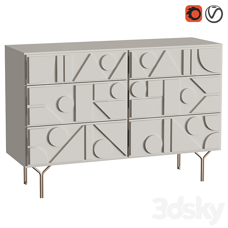 Chest of drawers Elgos (Pictograph) 3DS Max - thumbnail 1
