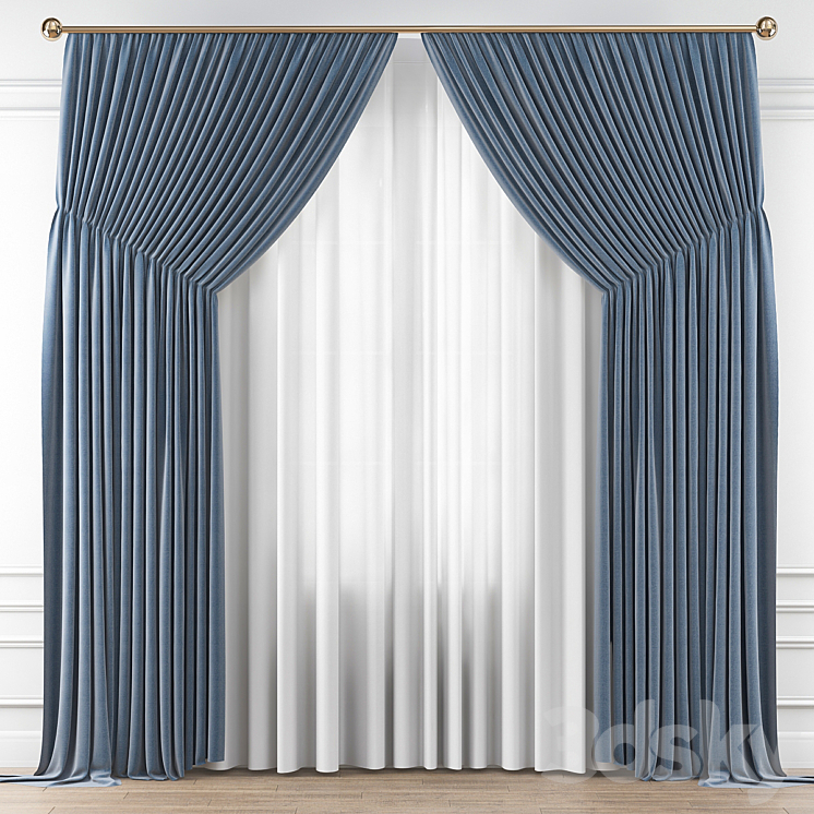 Curtains Premium PRO №90 Curtain 3D model