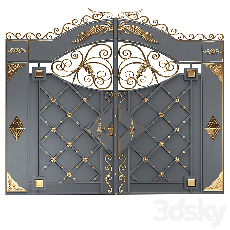 Metal gate 3D Model Free