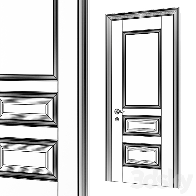 Door for interior №17 3D Model Free