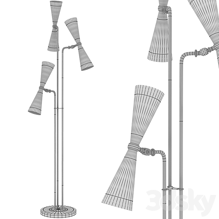 Floor lamp Wooddi Amadeo 3D Model