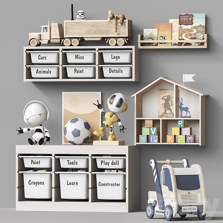 Toys and furniture set 108 3DS Max - thumbnail 2
