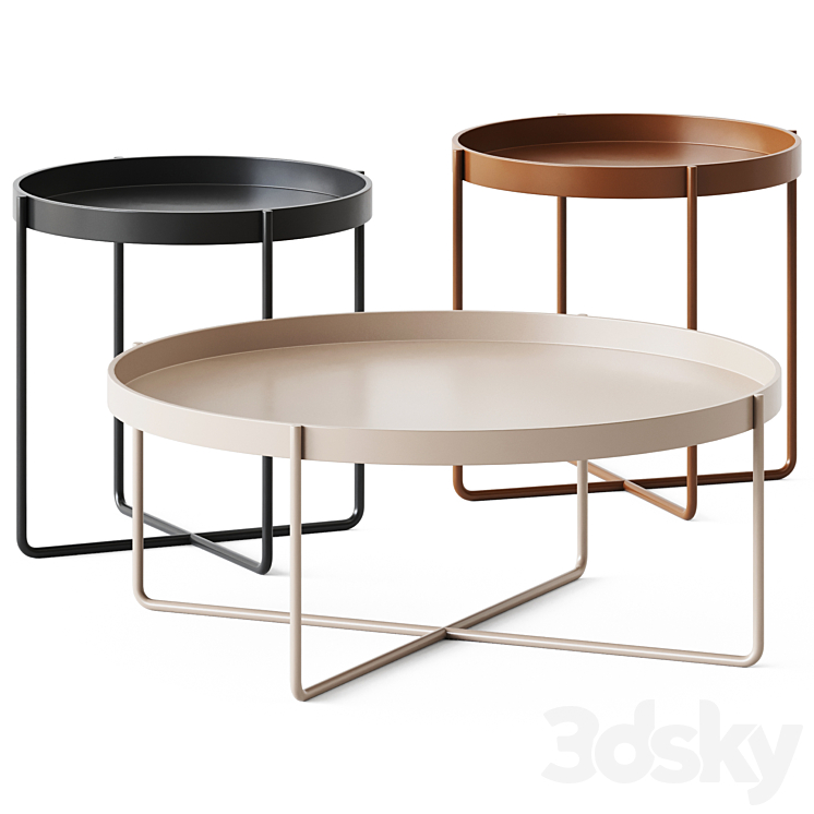 Gaultier Round Coffee Tables 3DS Max - thumbnail 1