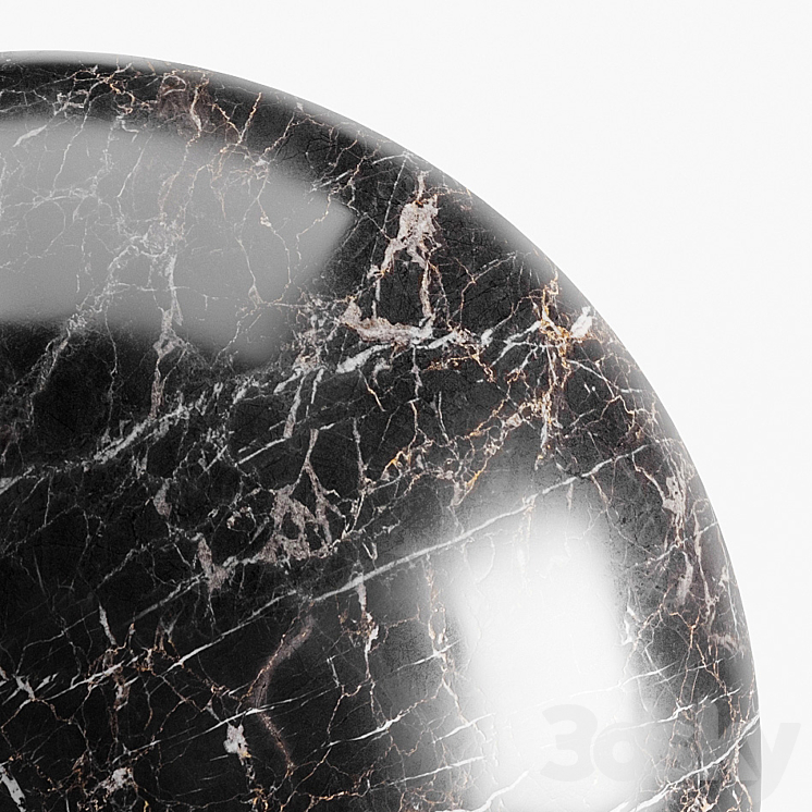 Black marble seamless material 3DS Max - thumbnail 2