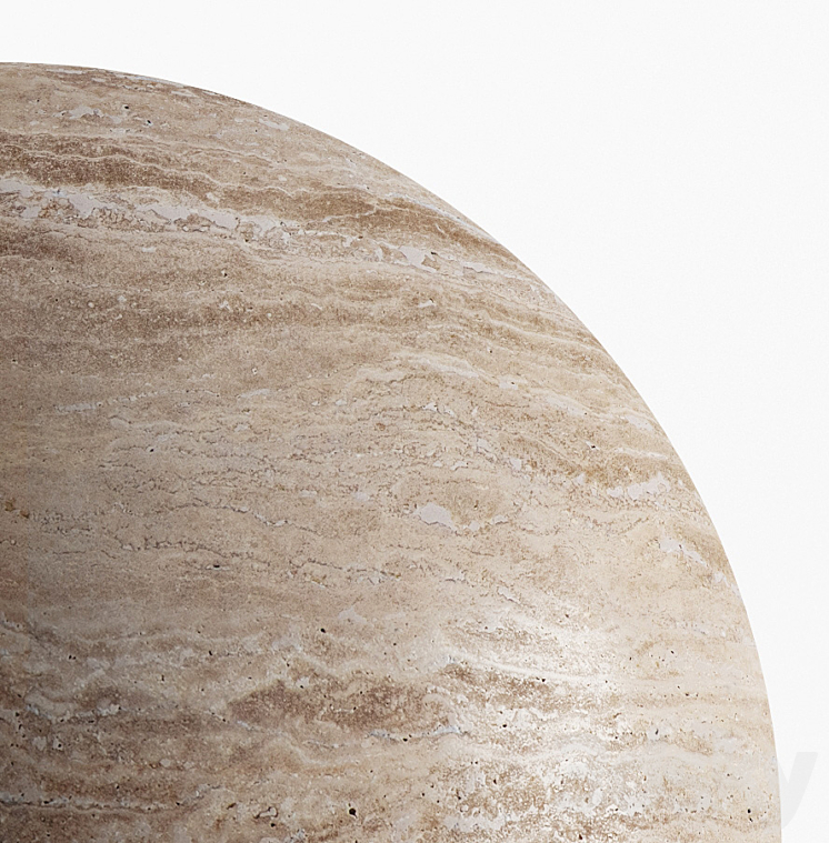Seamless texture of beige travertine 3D Model
