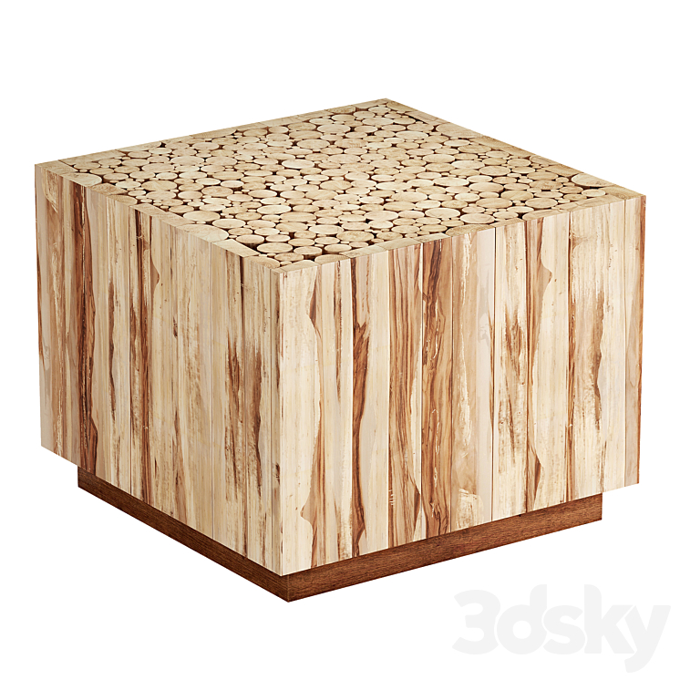 Joss And Main Hakon Solid Wood Coffee Table 3DS Max Model - thumbnail 1
