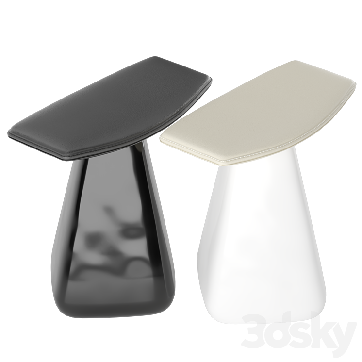 Dam stool 3DS Max Model - thumbnail 2