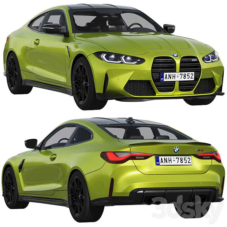 BMW M4 Competition 2021 3D Model