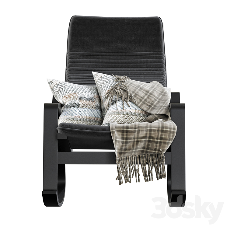 IKEA POANG Rocking chair 3DS Max - thumbnail 2