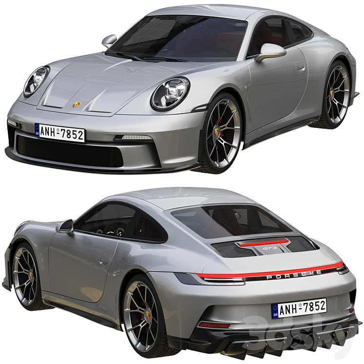 Porsche 911 GT3 Touring 2022 3D Model