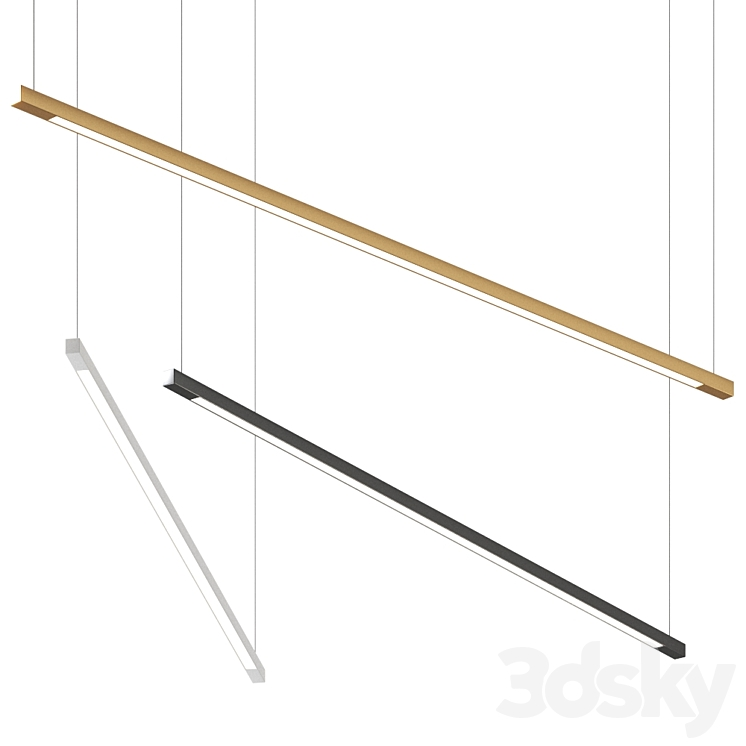 ZBar Pendant Linear Pendant light 3D model