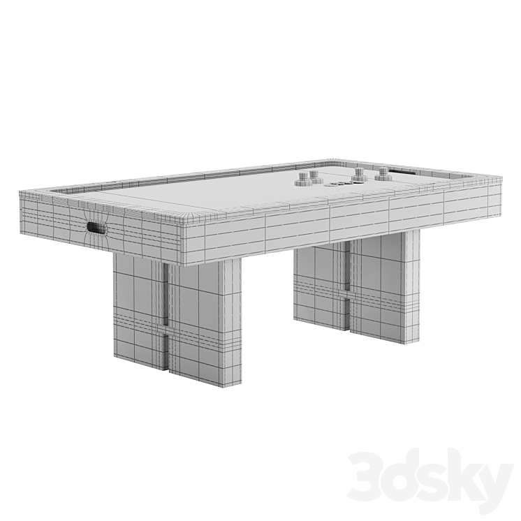 Crate And Barrel Air Hockey Table 3D Model Free