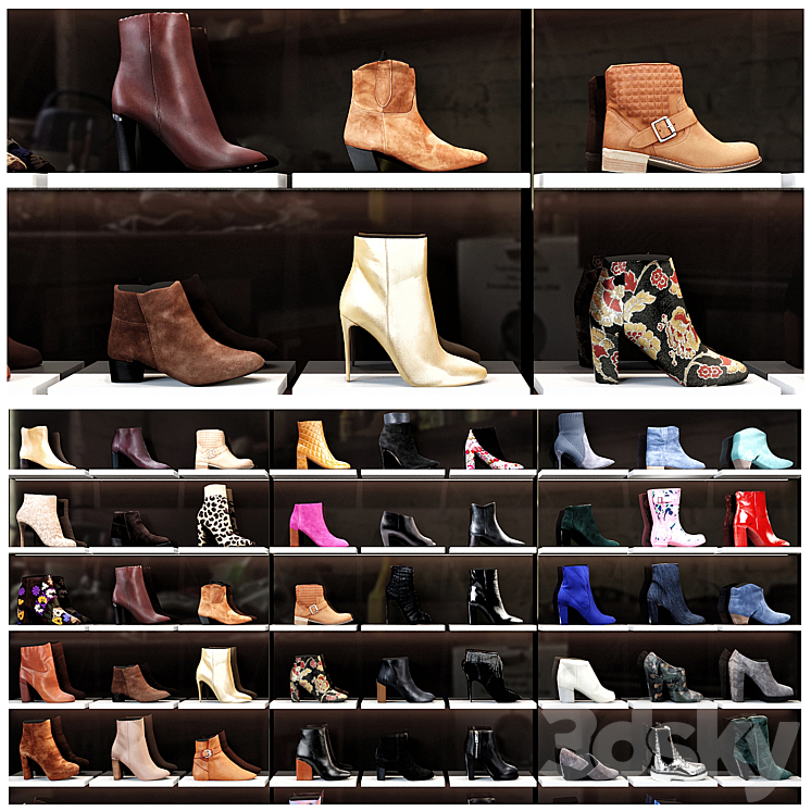 Women shoes shop 3D Model