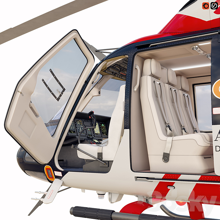 Helicopters Ansat Aurus 3DS Max - thumbnail 2