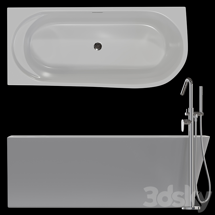 Bath BelBagno BB410 1700-780-R 3DS Max - thumbnail 1