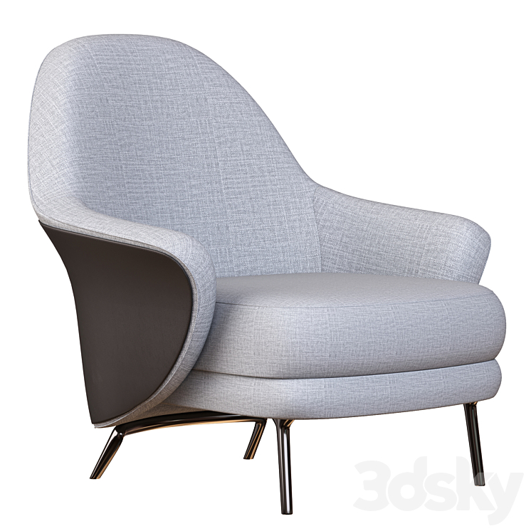 Angie armchair 3DS Max - thumbnail 1