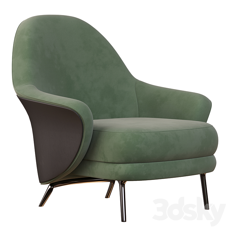 Angie armchair 3DS Max - thumbnail 2