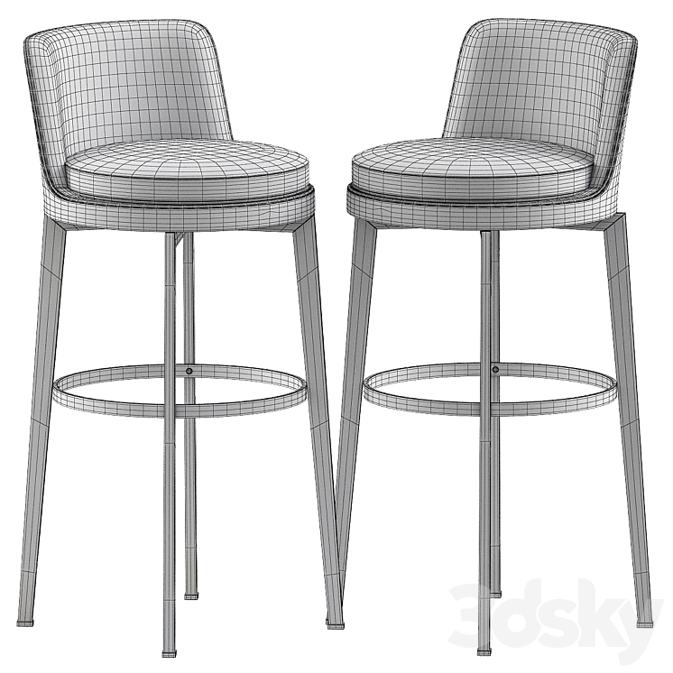 Bar stools Flexform FEEL GOOD 3D Model Free