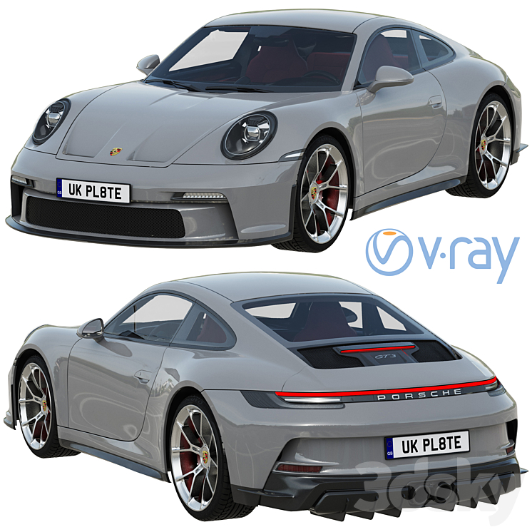 Porsche 911 GT3 Touring 2022 3D Model