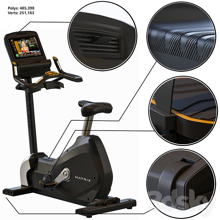 Matrix Fitness for Exercise Gym ( Performance Series ) 3DS Max Model - thumbnail 2