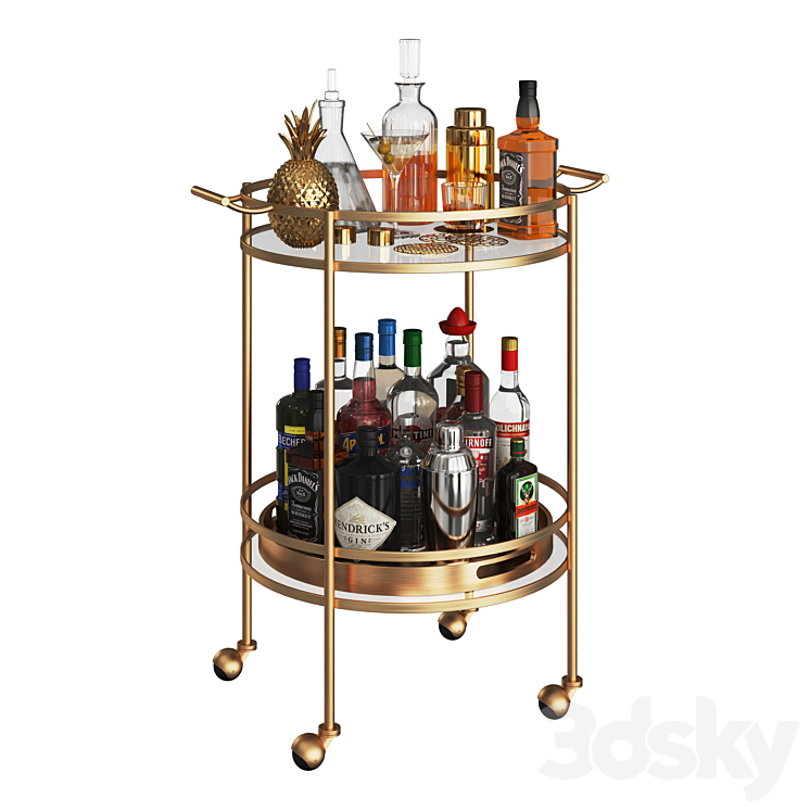 Mini Bar Beverage Table Free Download