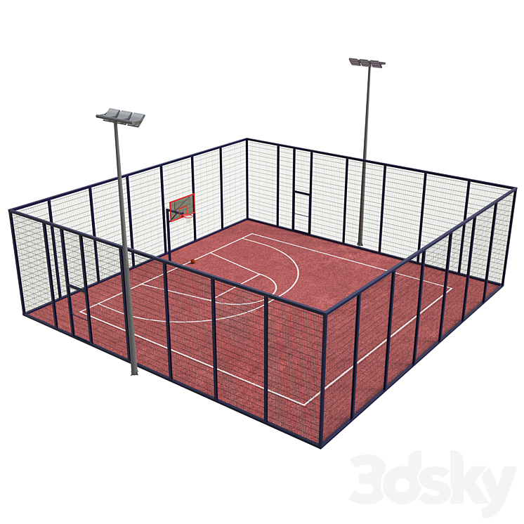 Streetball field 3D Model