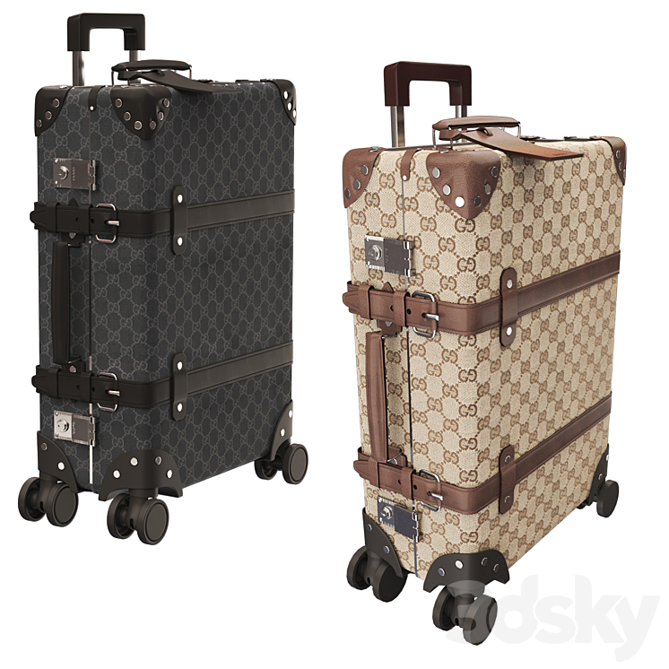 Globe-Trotter GG medium suitcase Gucci 3DS Max Model - thumbnail 1
