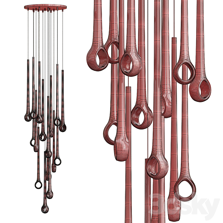 Eyelet Chandelier by Sans Souci 3D Model