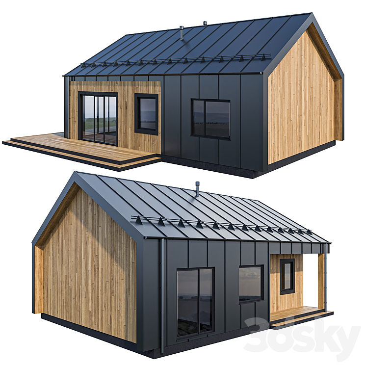 Barnhouse with terrace 3D Model