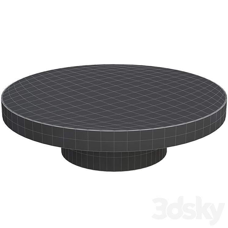Coffee table concord 3DS Max Model - thumbnail 2