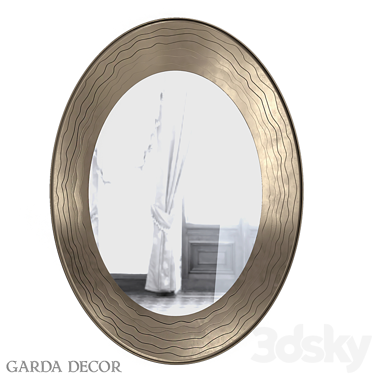 “Mirror “”waves”” in The Frame Dark Silver 50SX-2080 Garda Decor” 3DS Max - thumbnail 1